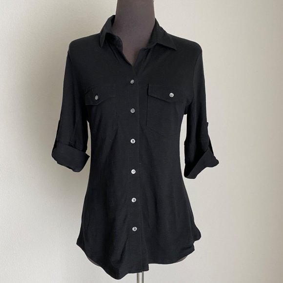 Sandra Ingrish Tops - Sandra Ingrish sz S 100% Cotton button down pockets shirt blouse NWT
